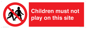 children must not play on this site